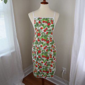Vintage Strawberry Print Apron